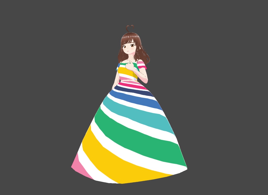 Rainbow Swirl Two-piece Ballgown