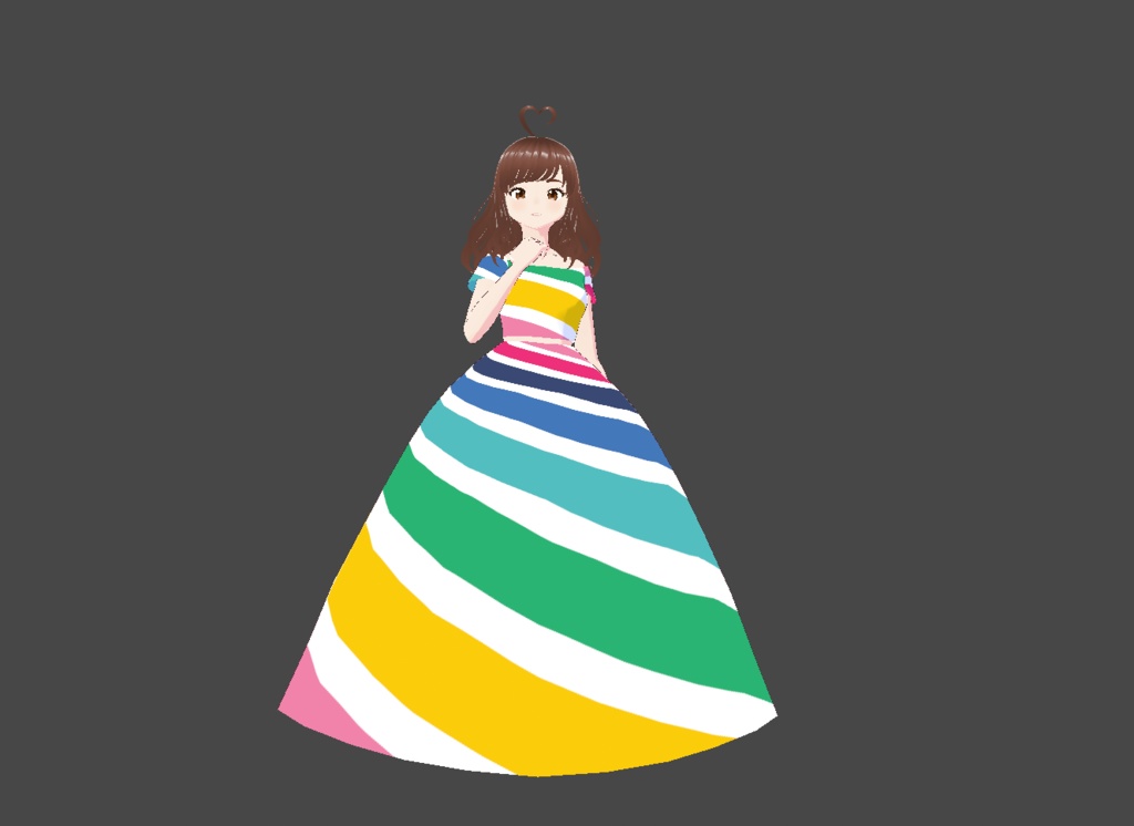 Rainbow Swirl Two-piece Ballgown