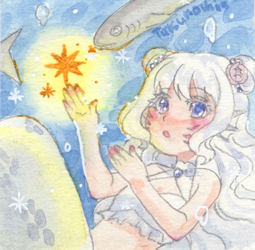 ミニ原画「深海の光」