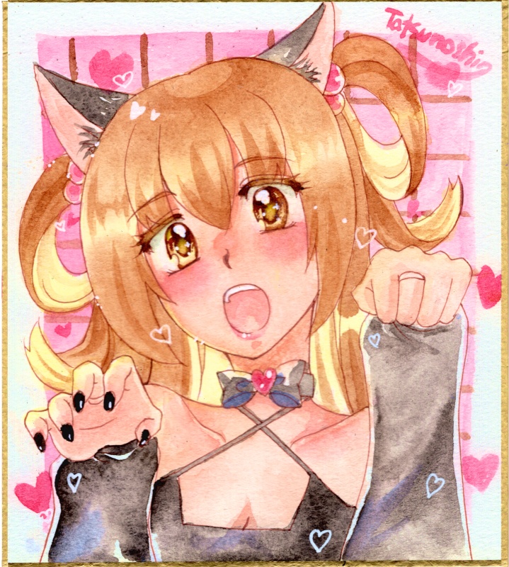 色紙「Misaki cat」
