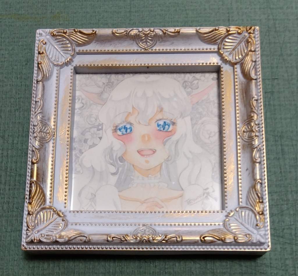 【値下げ】額装ミニ原画あのこシリーズ