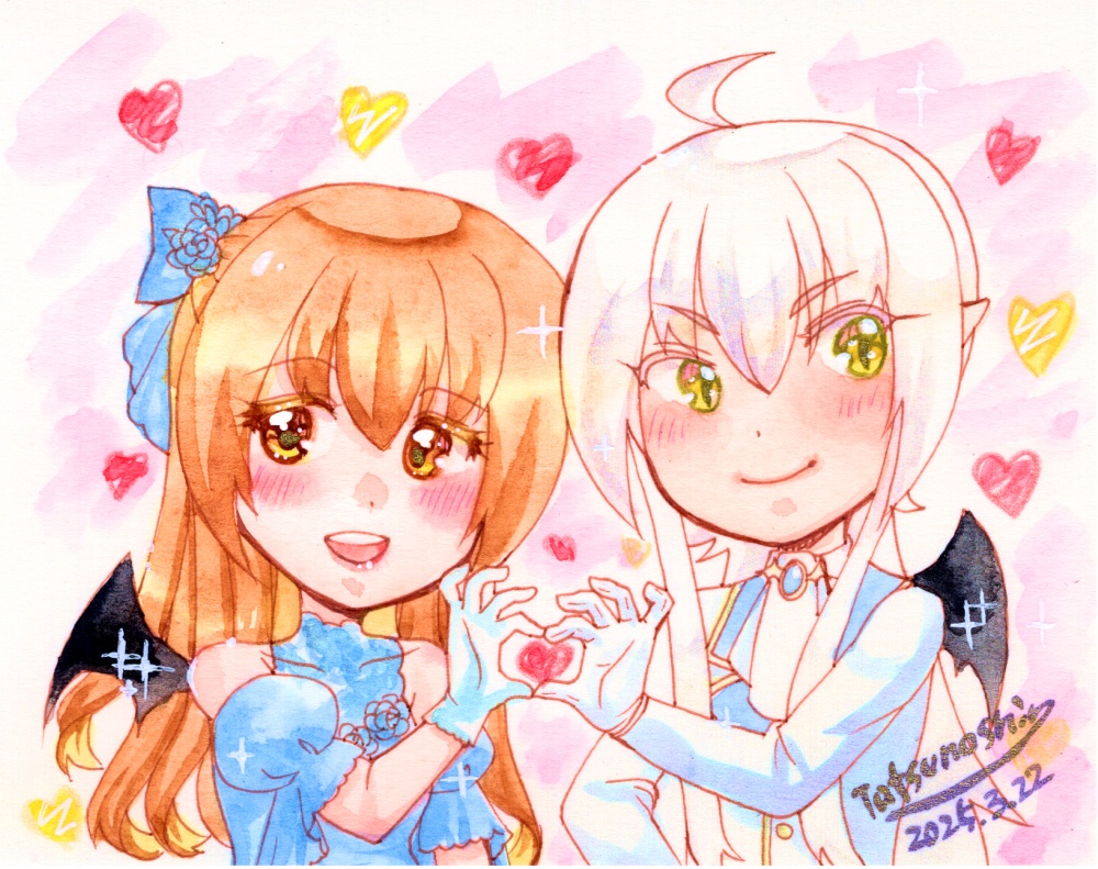 【値下げ】透明水彩原画チェイソル&チェイシュガ