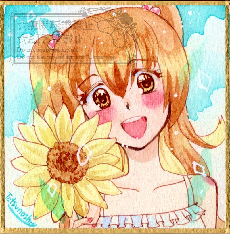 豆色紙&てのひらペーパー&1/4色紙水彩原画