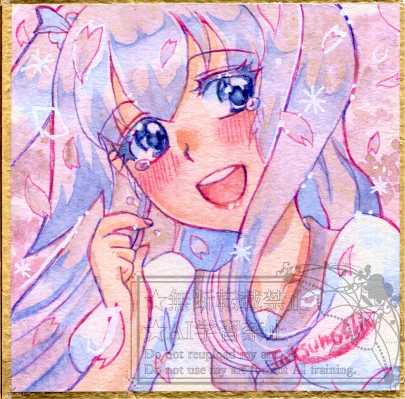 豆色紙&てのひらペーパー&1/4色紙水彩原画