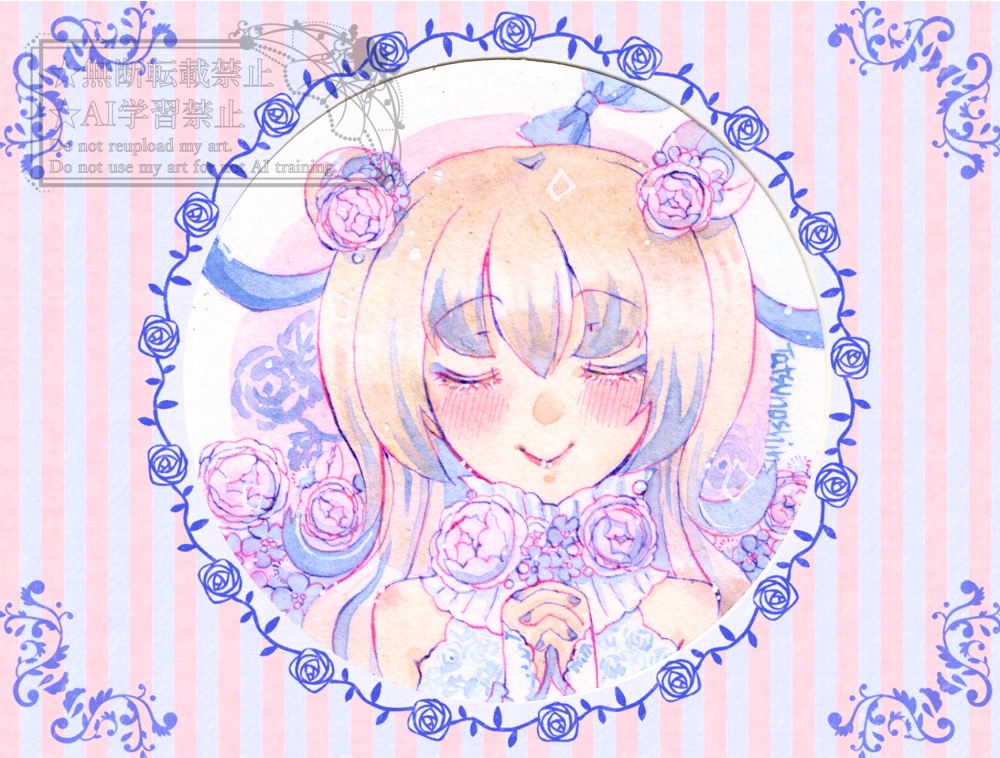 【透明水彩原画】エアセルフコミティア原画