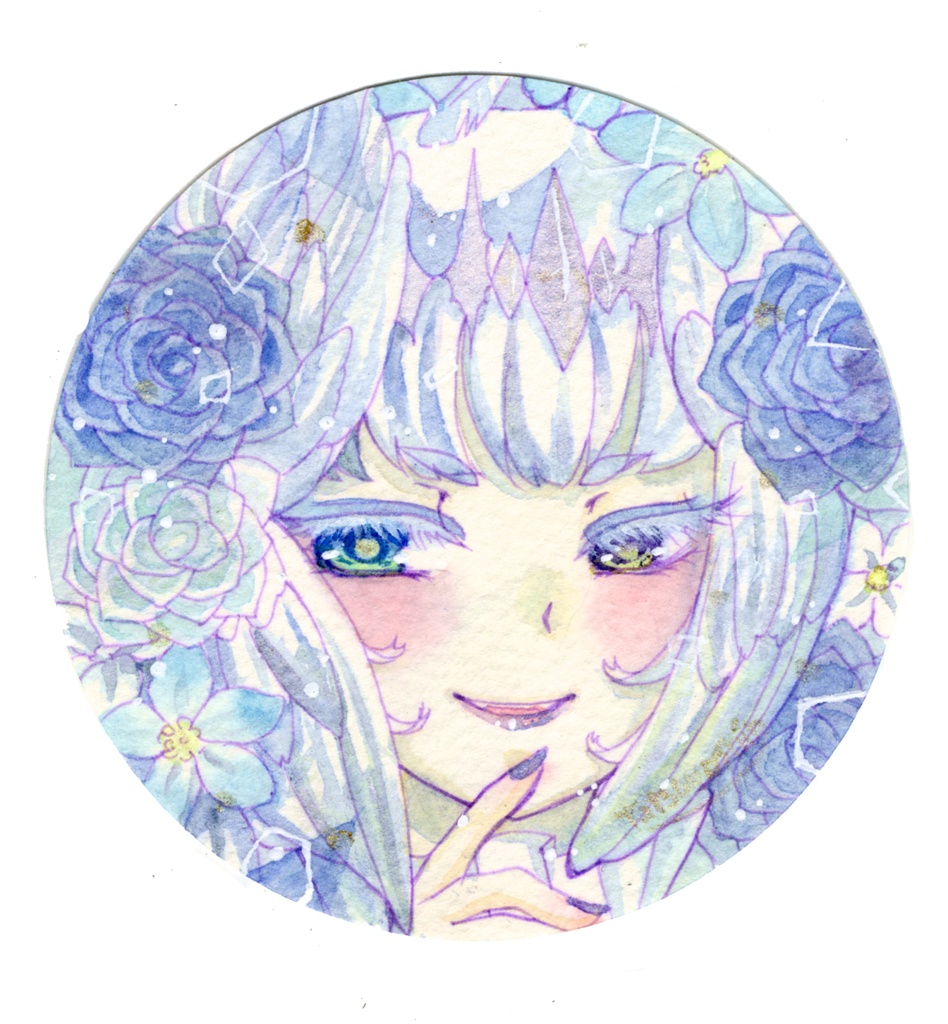 フレームレス透明水彩原画
