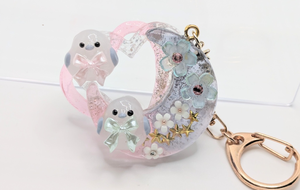 シマエナガちゃん 夜空をお散歩キーホルダー