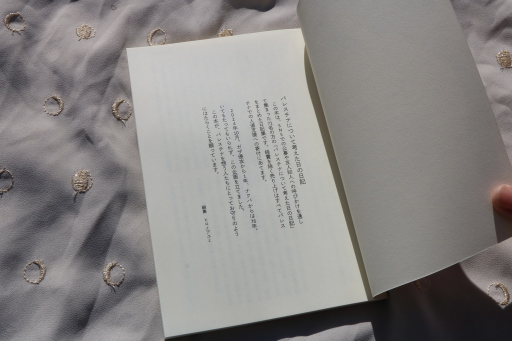 パレスチナについて考えた日の日記