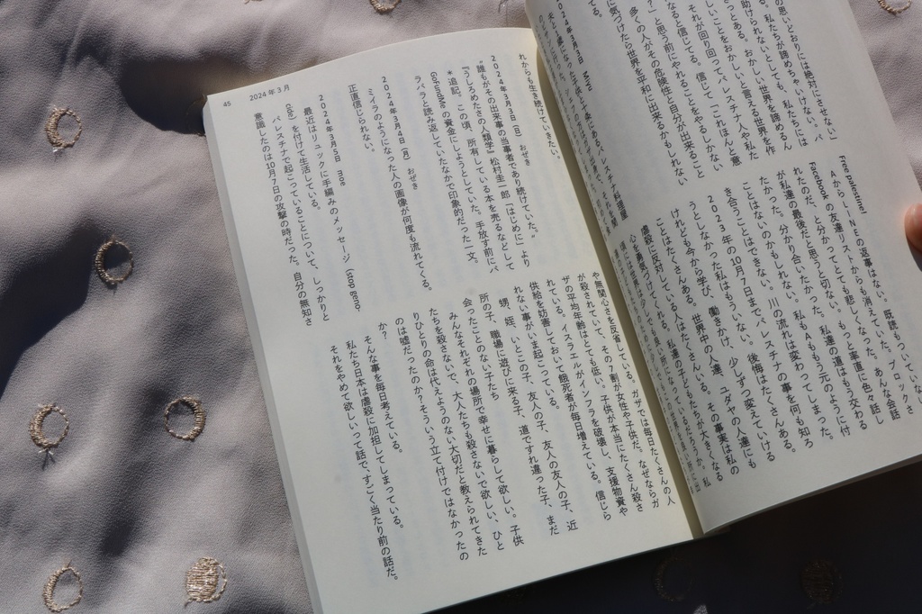 パレスチナについて考えた日の日記