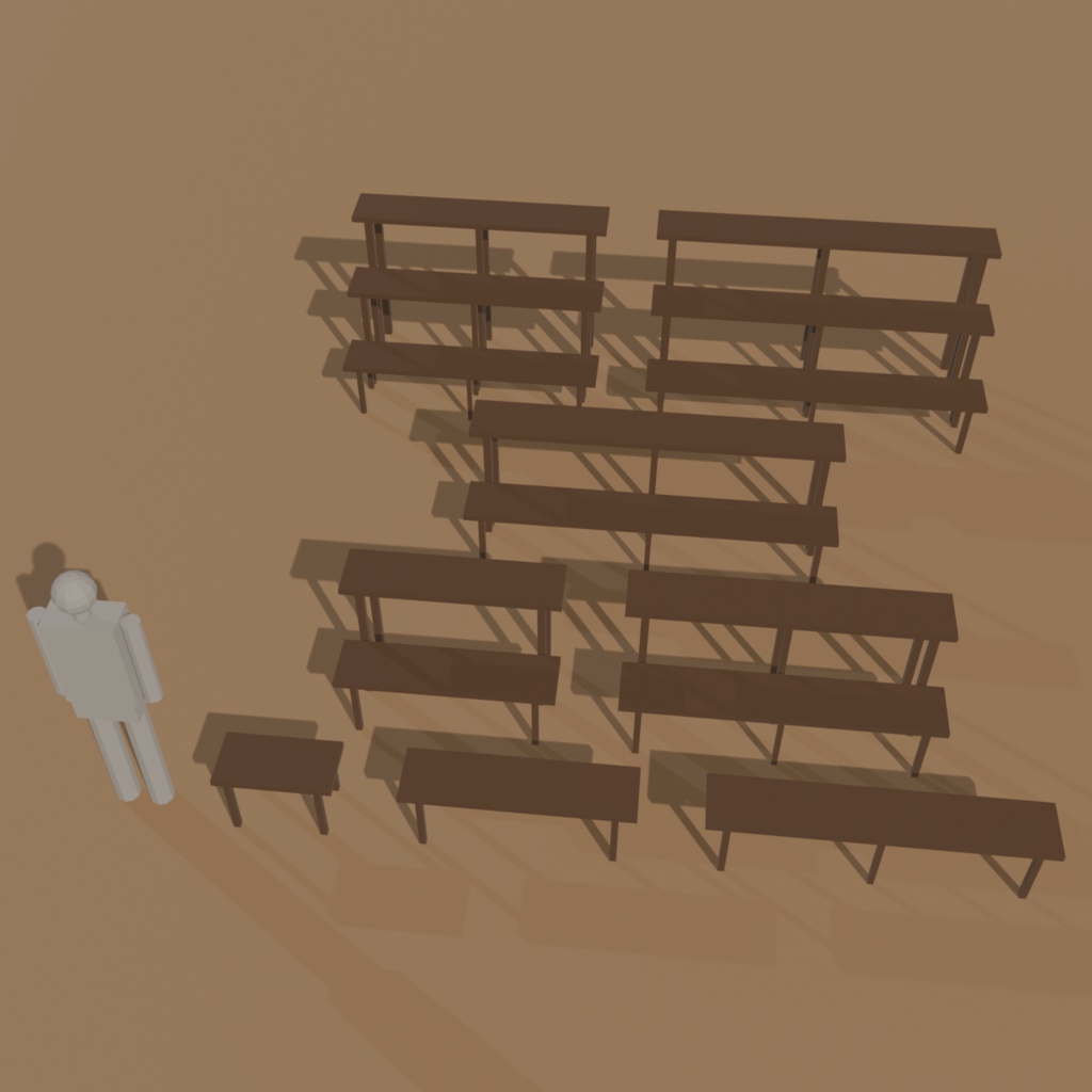 盆栽20点+盆栽棚32種セット|VRChat向け和風3D置物・全部入り【ワールド装飾】