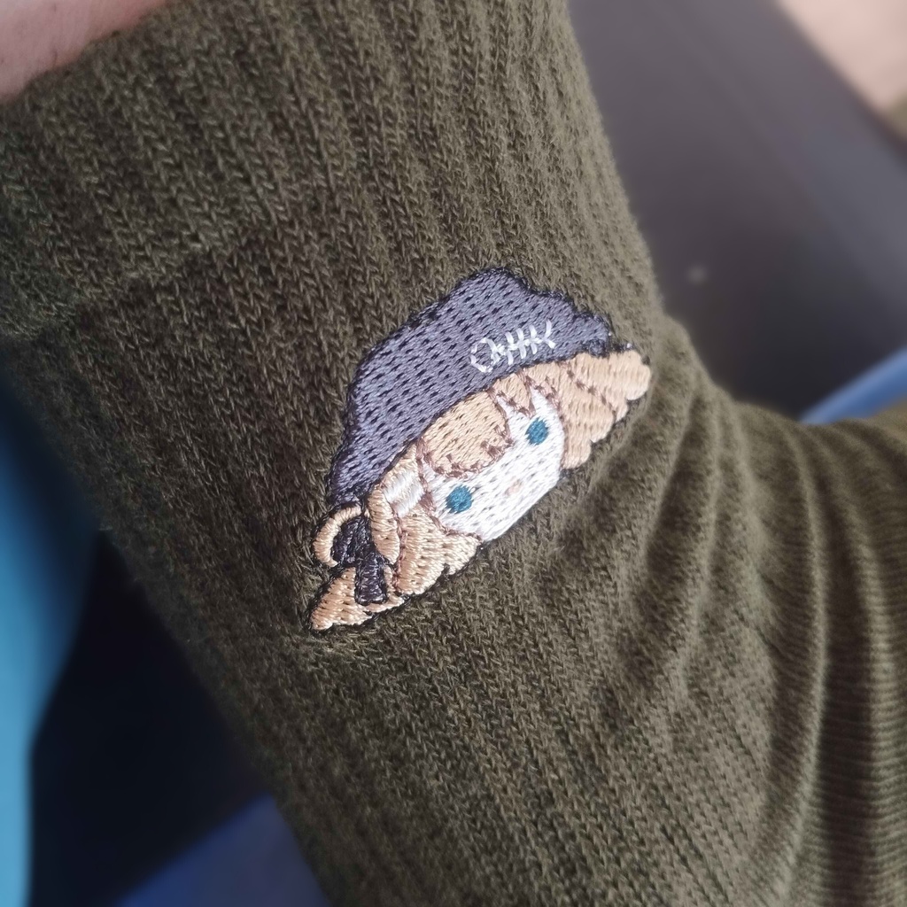 キプフェル刺繡ソックス