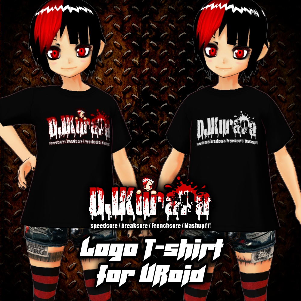 【VRoid衣装】DJKurara Tシャツ【無料】