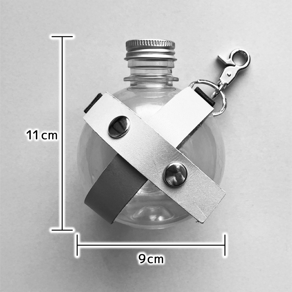 探索水筒_04・黒【ペットボトル/本革】