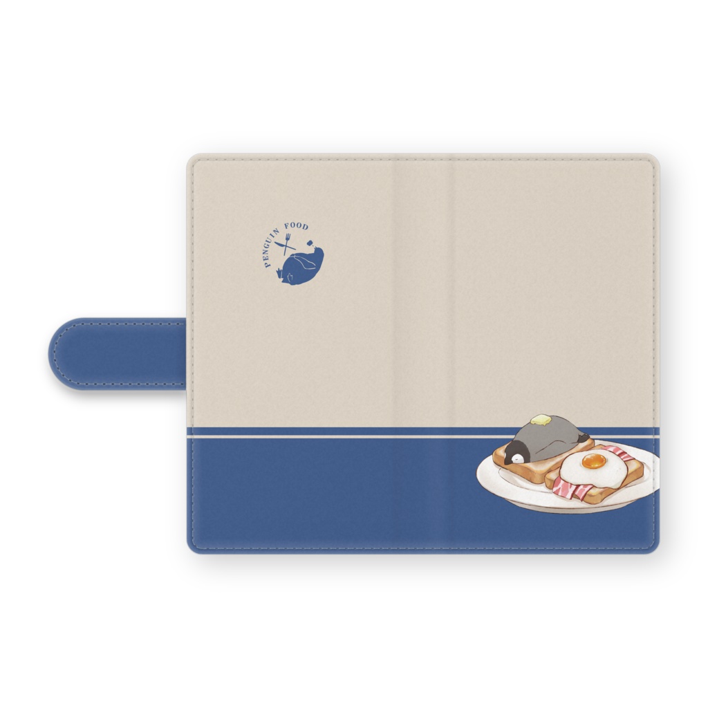 PENGUIN FOOD「朝ごはん」 Android 手帳型ケース