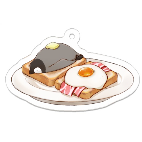PENGUIN FOOD「朝ごはん」 アクリルキーホルダー