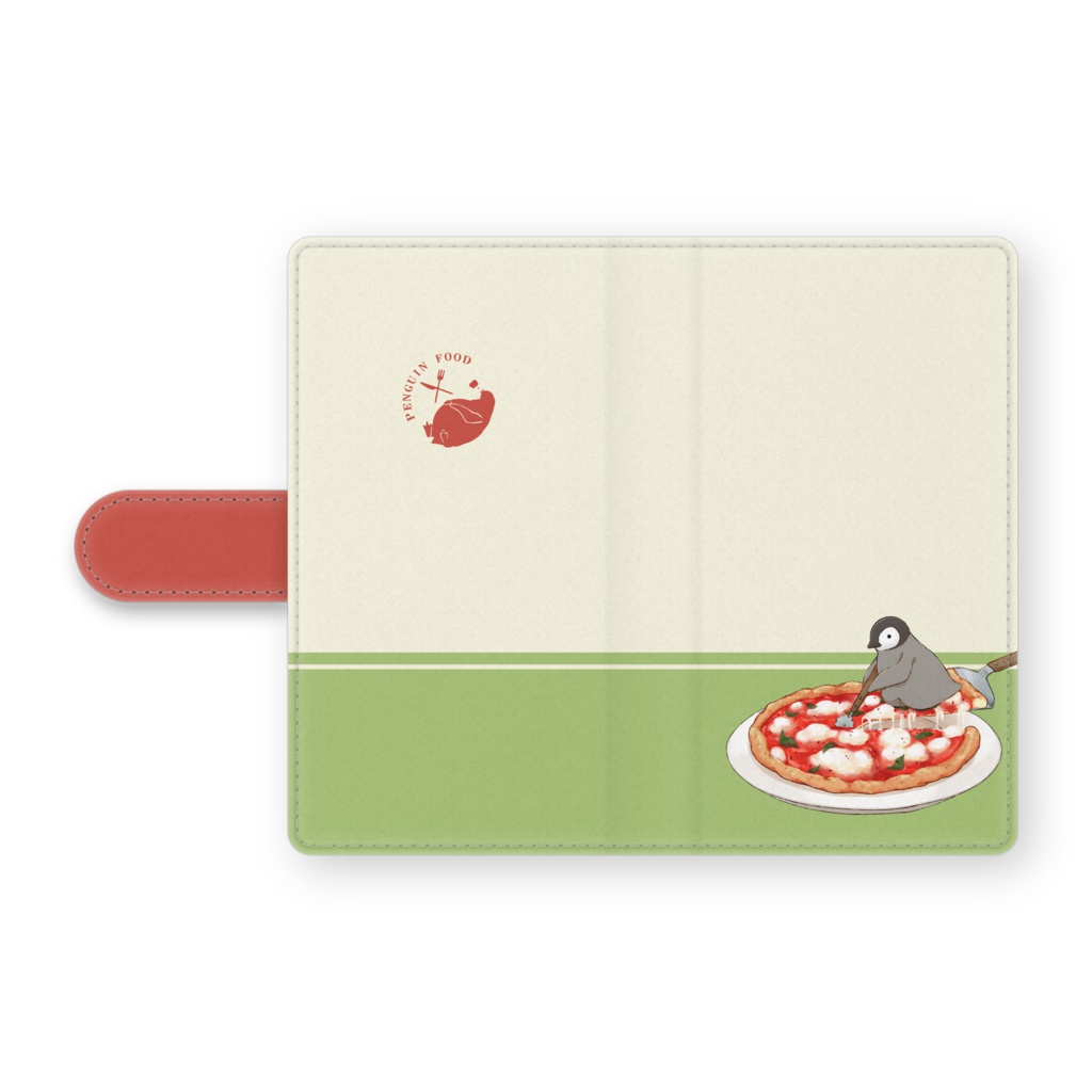 PENGUIN FOOD「ピッツァ/マルゲリータ」 Android 手帳型ケース