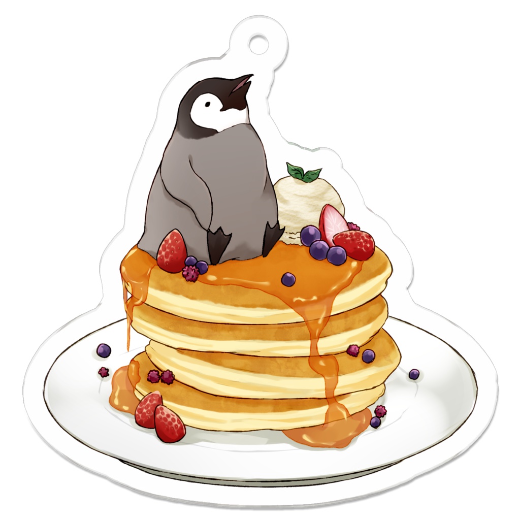 PENGUIN FOOD「パンケーキ」 アクリルキーホルダー