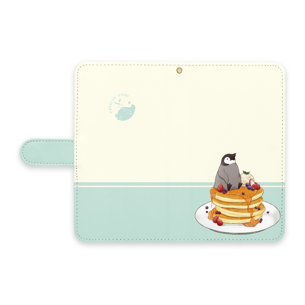 PENGUIN FOOD「パンケーキ」 Android 手帳型ケース