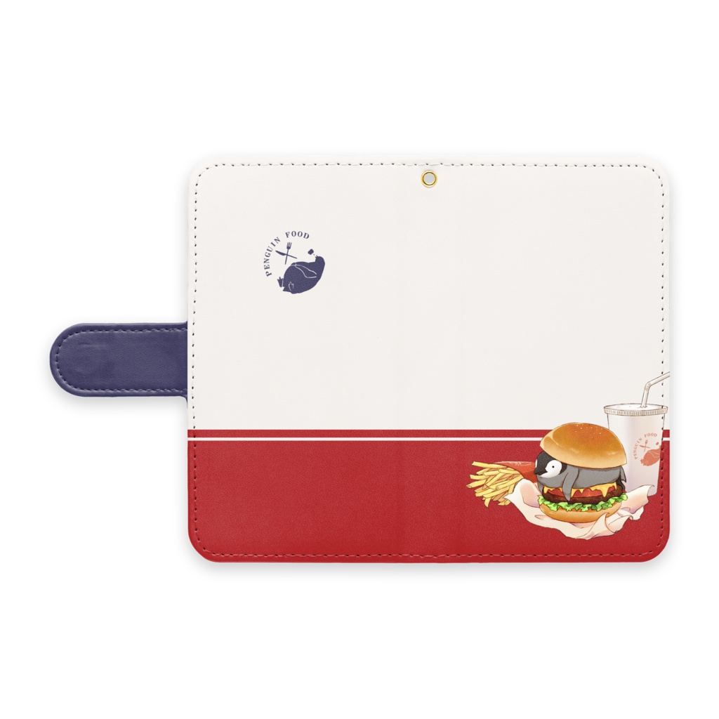PENGUIN FOOD「ハンバーガー」 Android 手帳型ケース