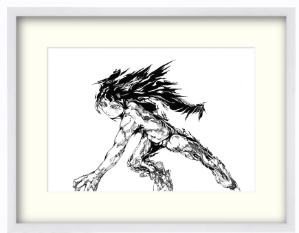 ペン画「サイボーグ」原画