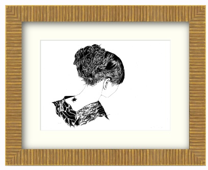 ペン画「うなじ」原画