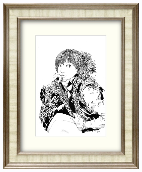 ペン画「ドライブ」原画