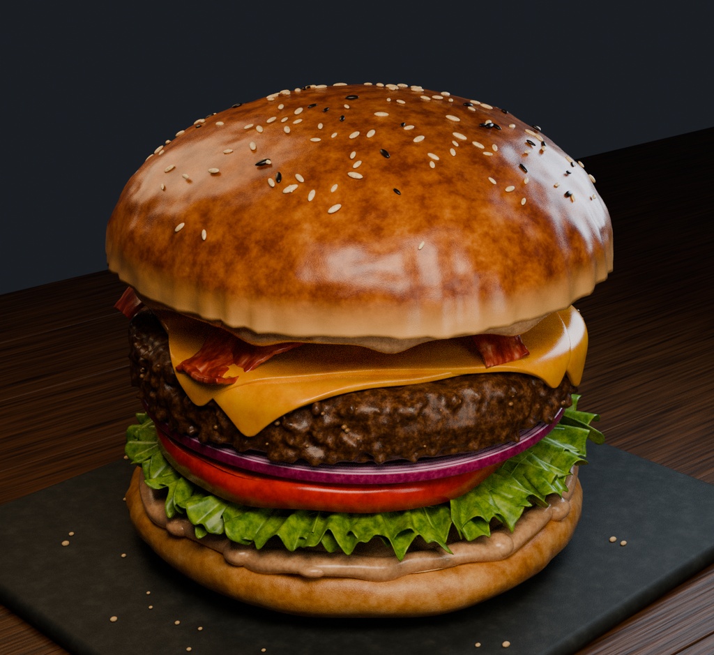 Gourmet Hamburger | 3Dハンバーガーモデル