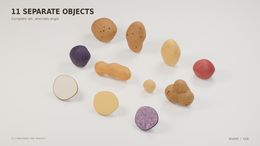Potato Collection | じゃがいも3Dモデルセット