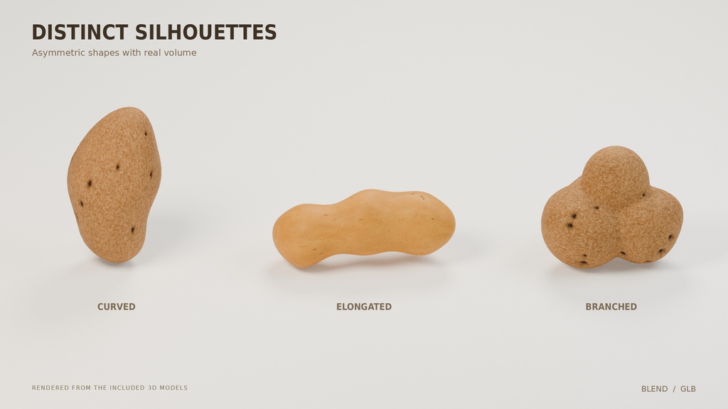 Potato Collection | じゃがいも3Dモデルセット