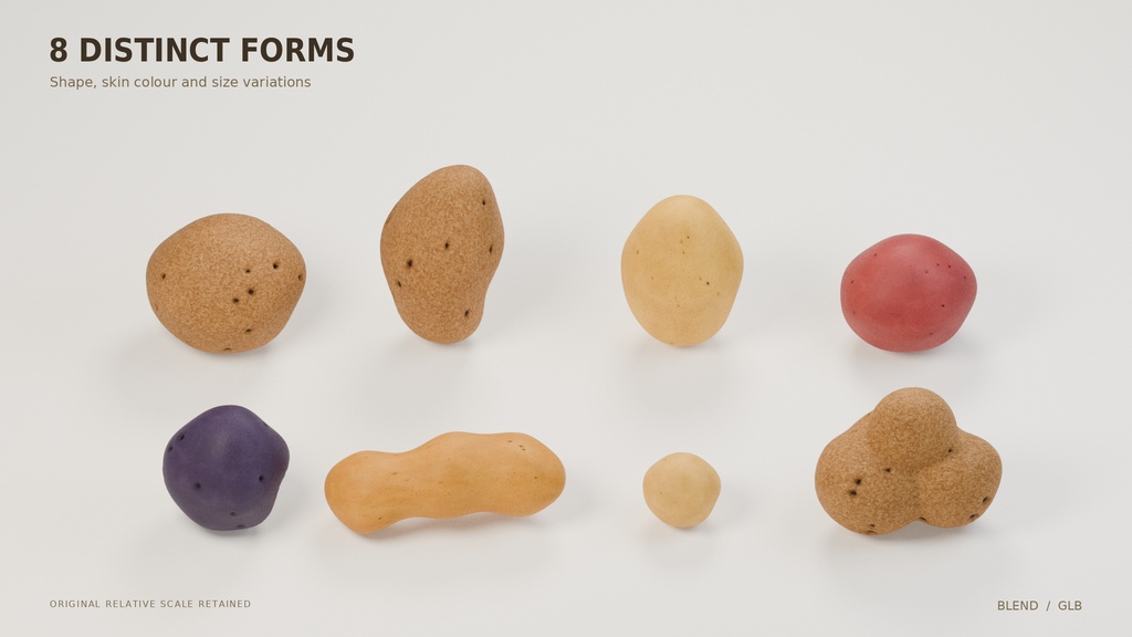 Potato Collection | じゃがいも3Dモデルセット