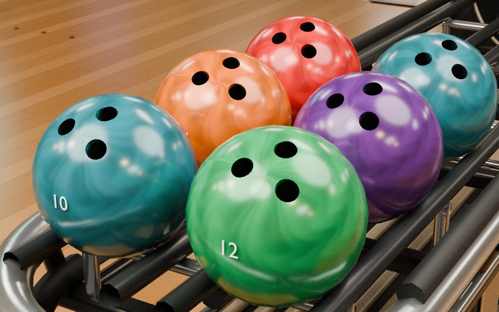 Retro Bowling Alley | ボウリング場3Dモデル