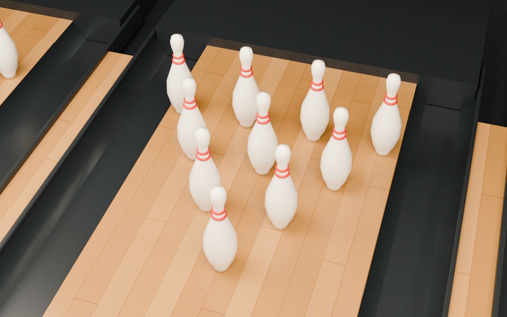 Retro Bowling Alley | ボウリング場3Dモデル
