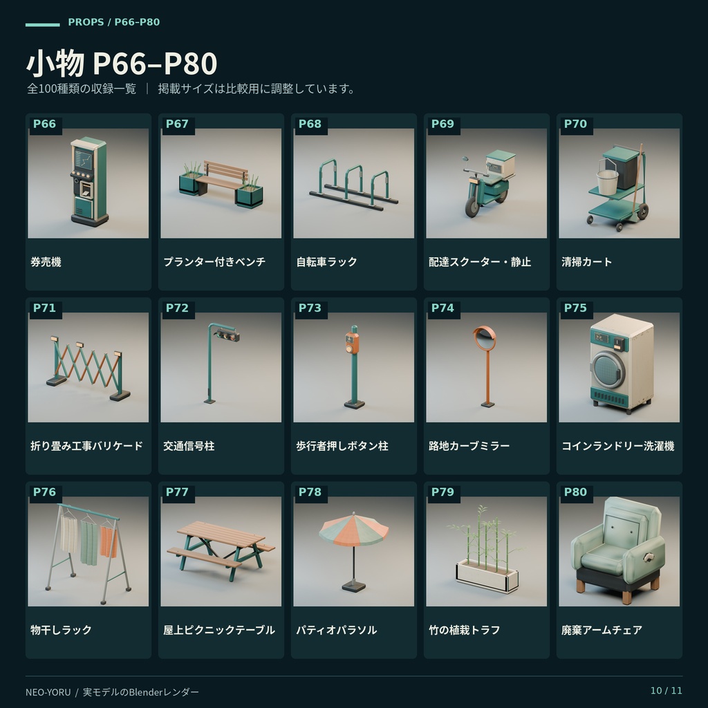 NEO YORU 100|サイバーパンク都市 3Dアセット集