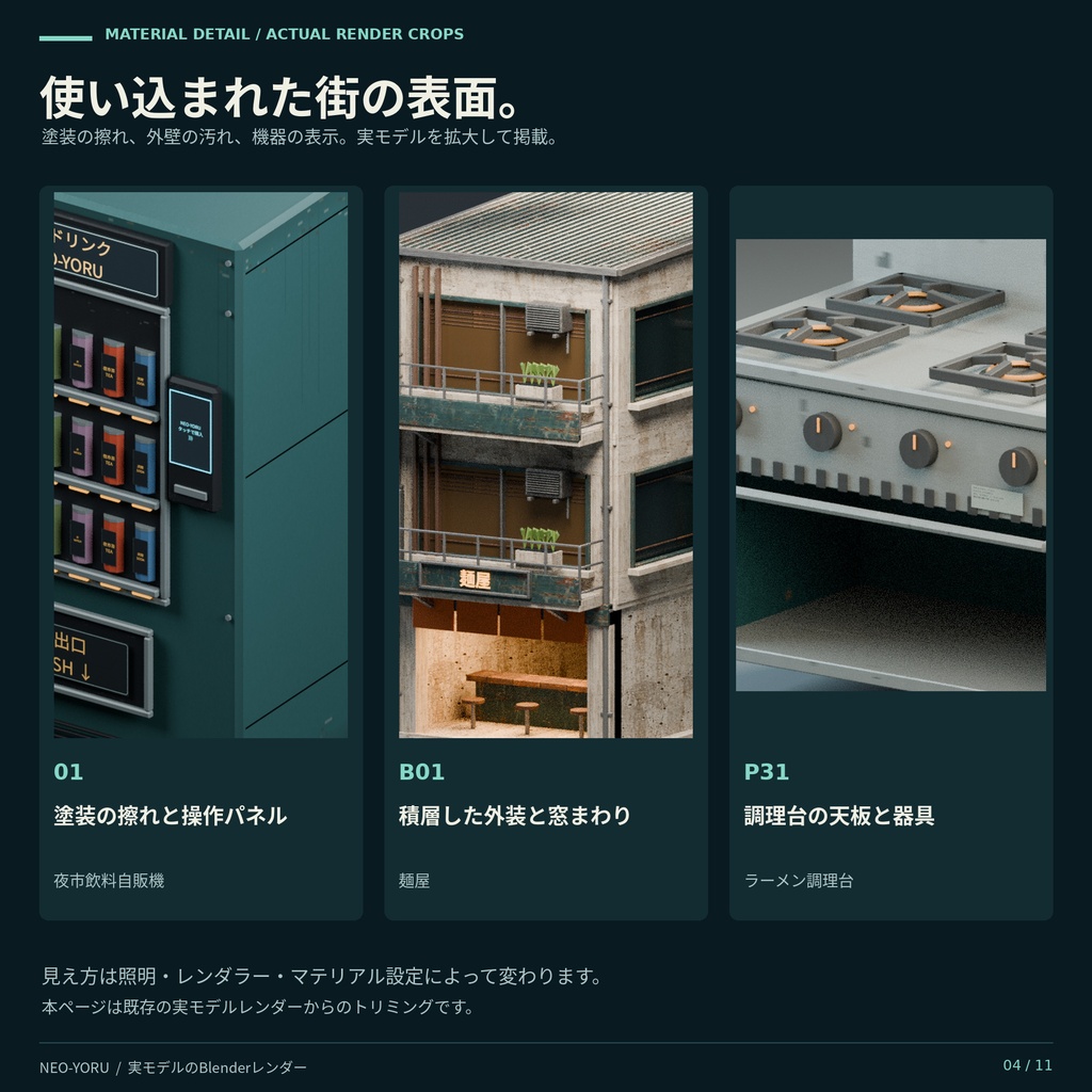 NEO YORU 100|サイバーパンク都市 3Dアセット集