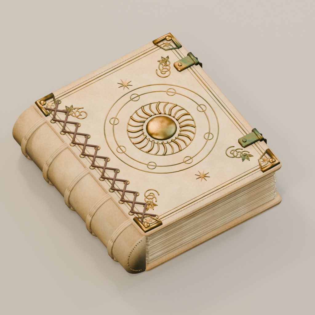 AGED GRIMOIRES|古書・魔術書 3Dモデル5冊セット【FBX / Blender / PBR】