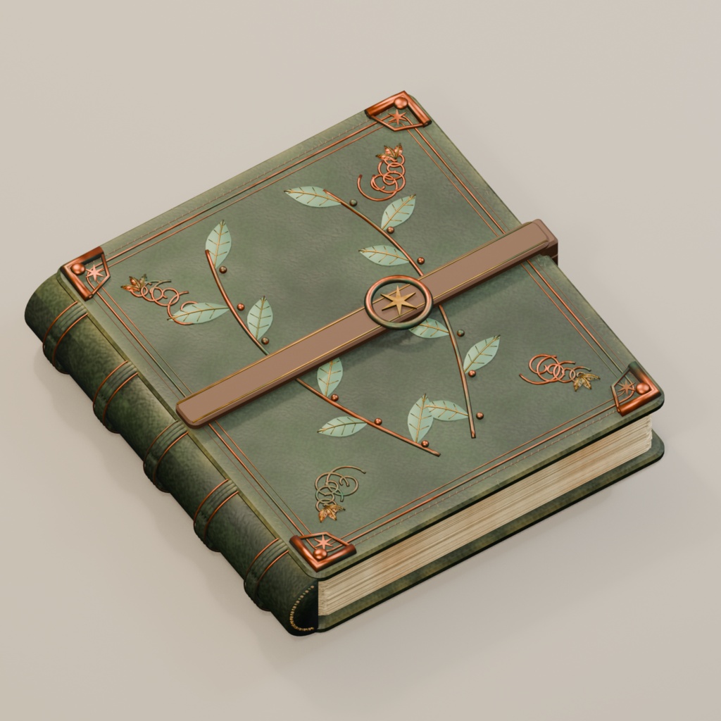 AGED GRIMOIRES|古書・魔術書 3Dモデル5冊セット【FBX / Blender / PBR】