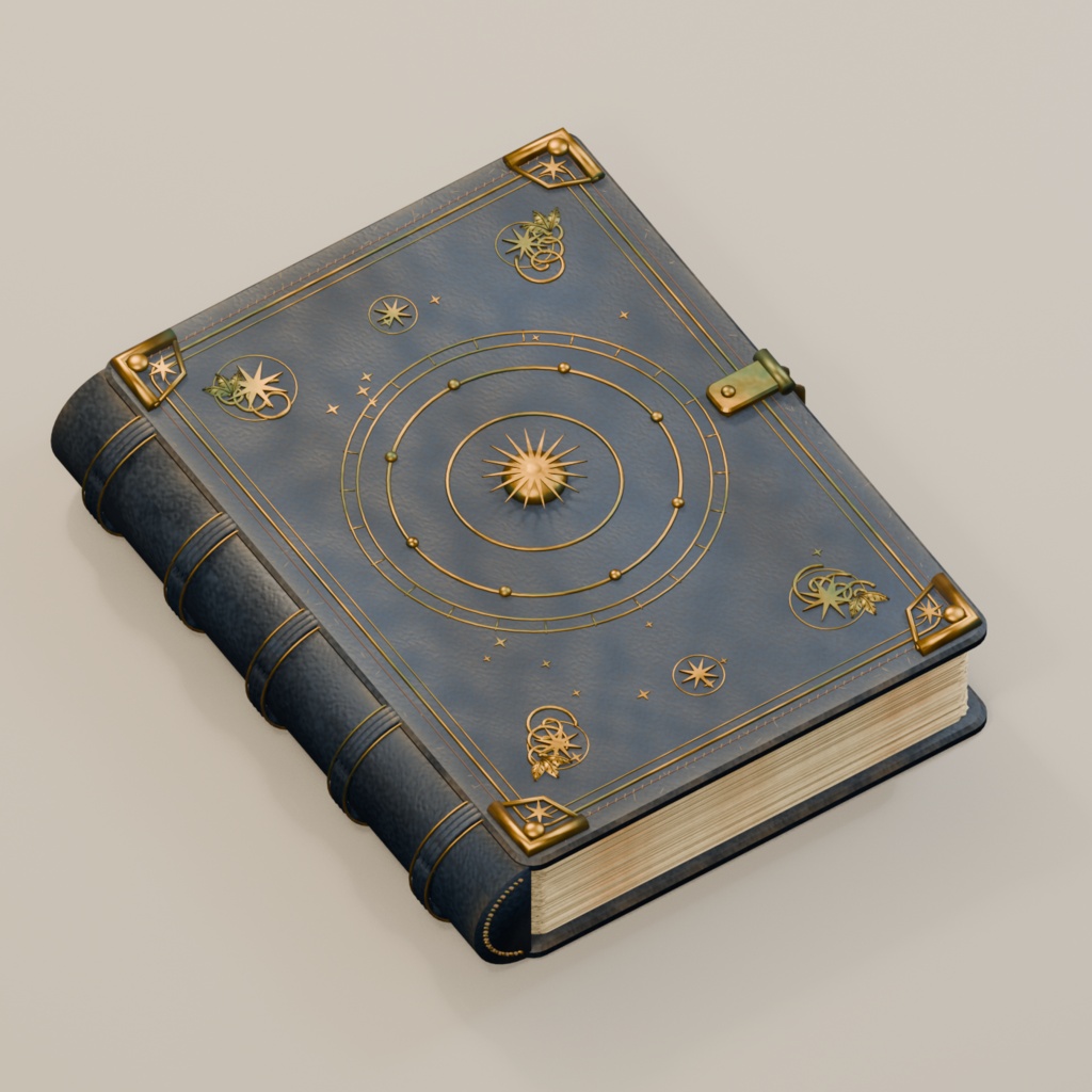 AGED GRIMOIRES|古書・魔術書 3Dモデル5冊セット【FBX / Blender / PBR】