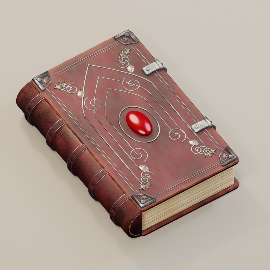 AGED GRIMOIRES|古書・魔術書 3Dモデル5冊セット【FBX / Blender / PBR】