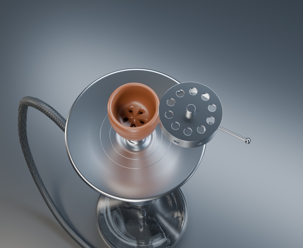 Shisha Atelier|シーシャ台6種 3Dモデル【Blender / GLB】