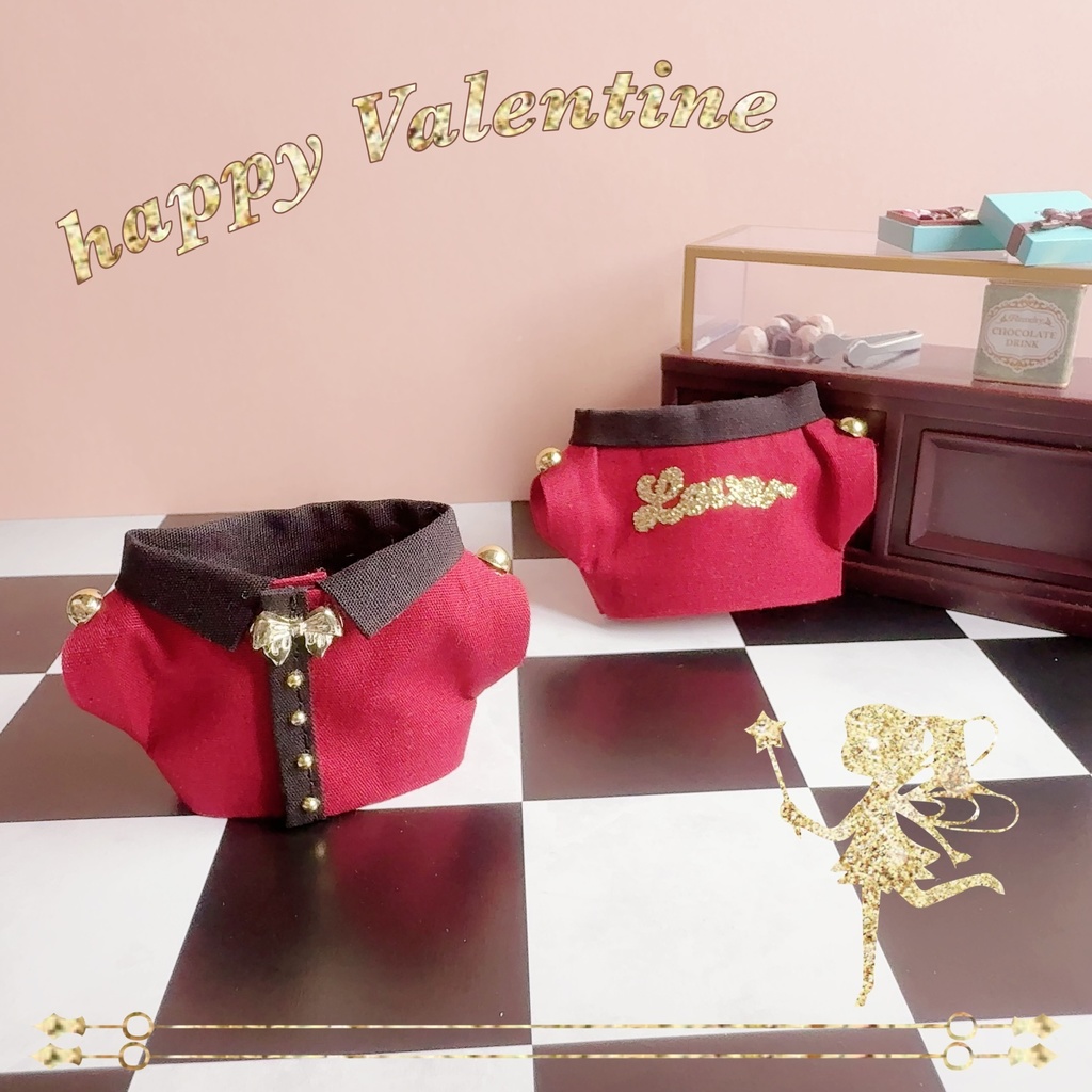 背面ロゴ入りバレンタインシャツ