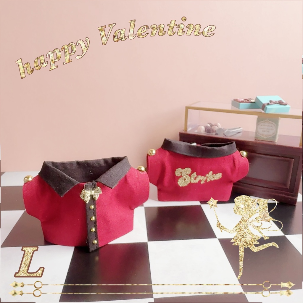 背面ロゴ入りバレンタインシャツ