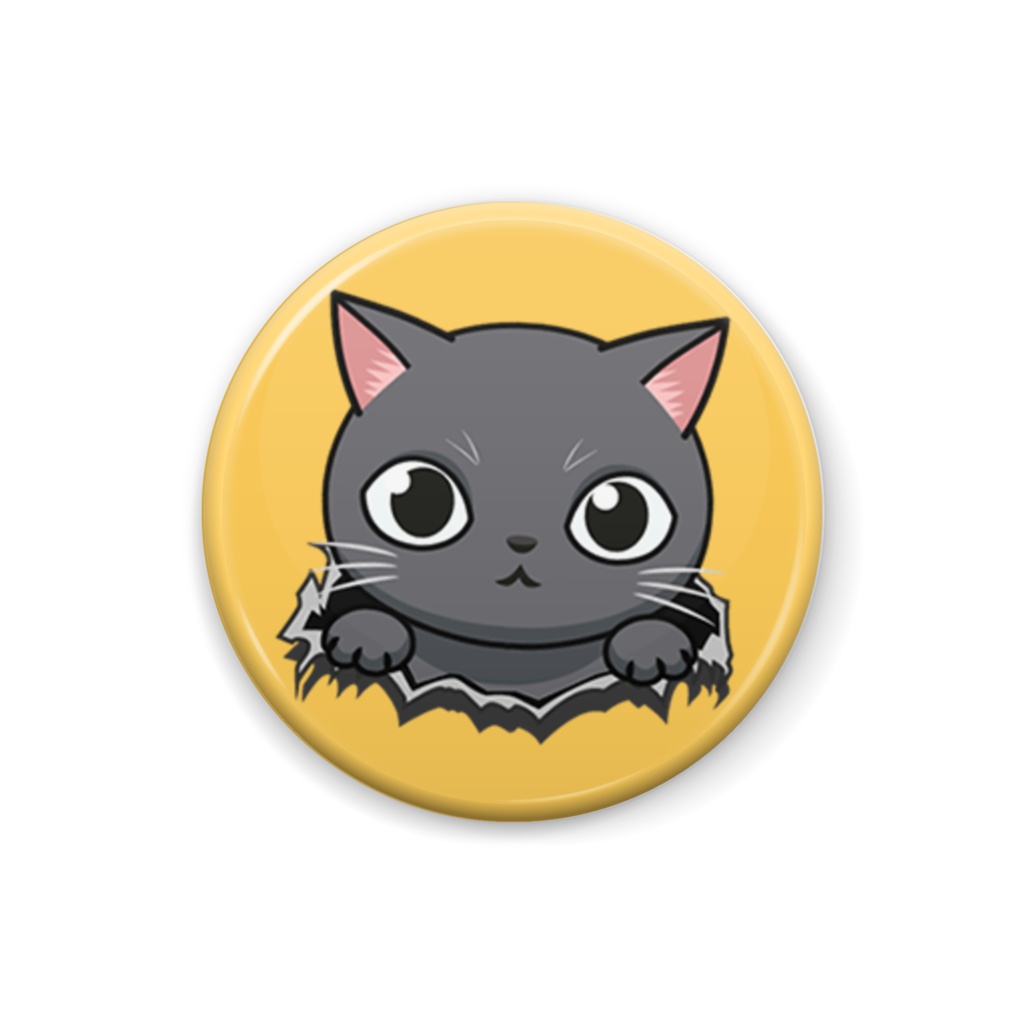 ねこ in the hole. 缶バッジ No.01