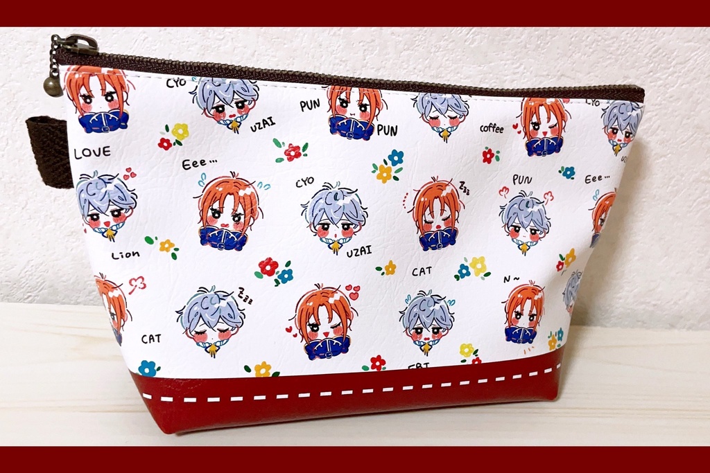 レオいず×小花柄ポーチ