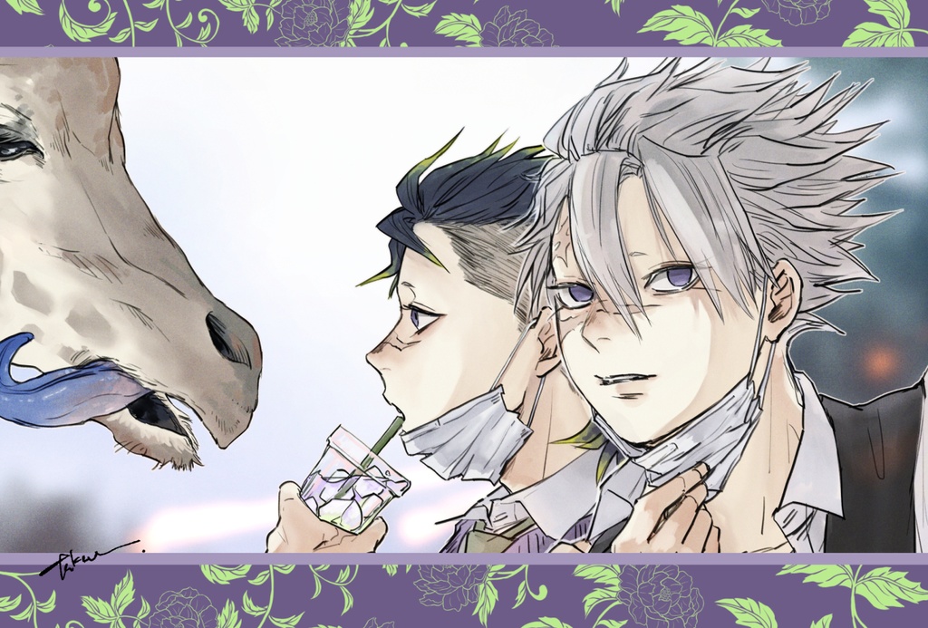 【ポスカ1枚】きりん