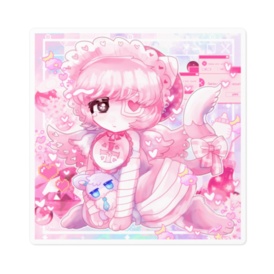 マカロン ステッカー 100 x 100 (mm) 選べる4パターン!