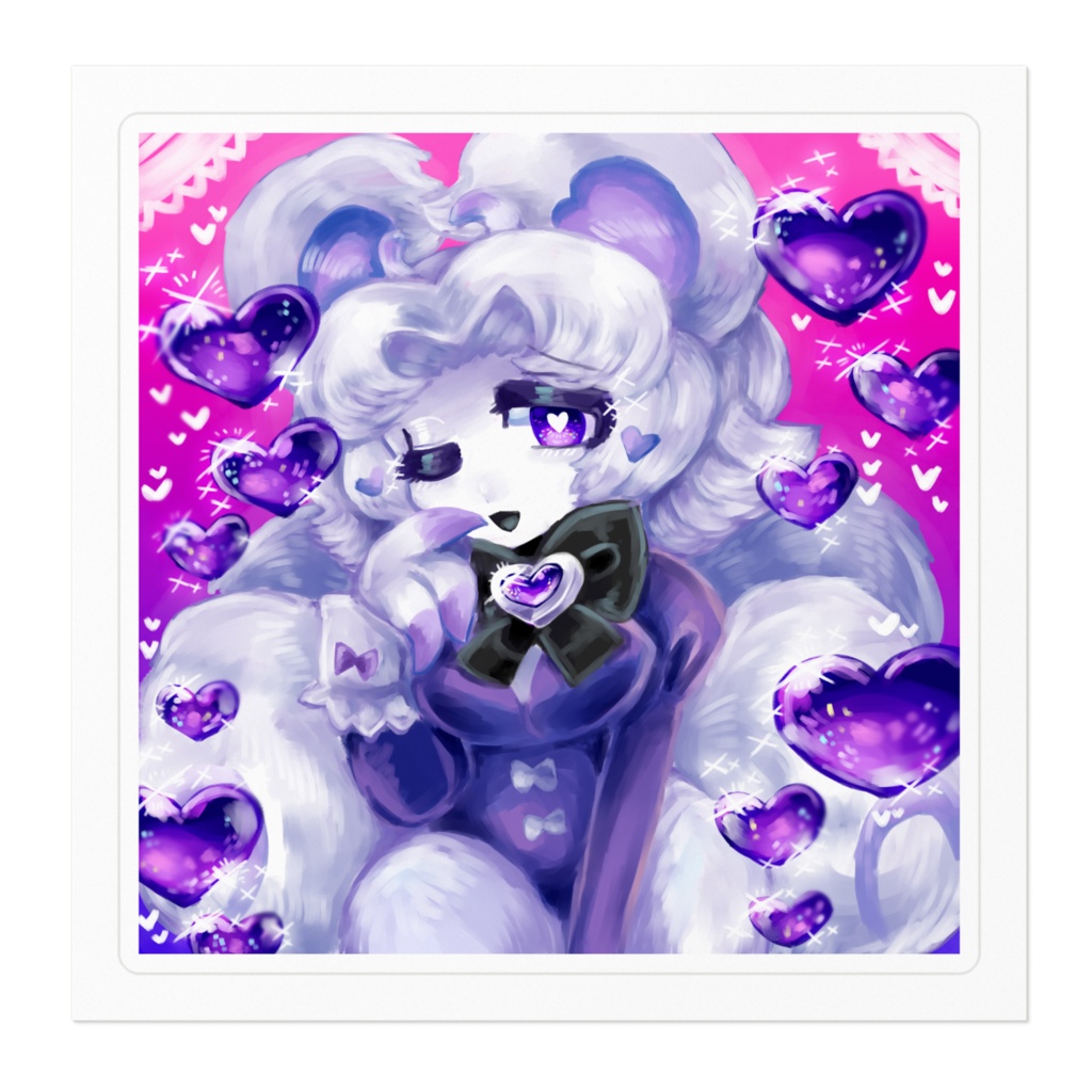 クリームパイ ステッカー 100 x 100 (mm)