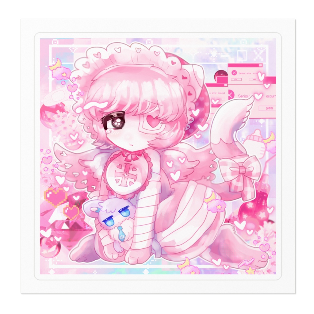 マカロン すいーとべびー ステッカー 100 x 100 (mm)