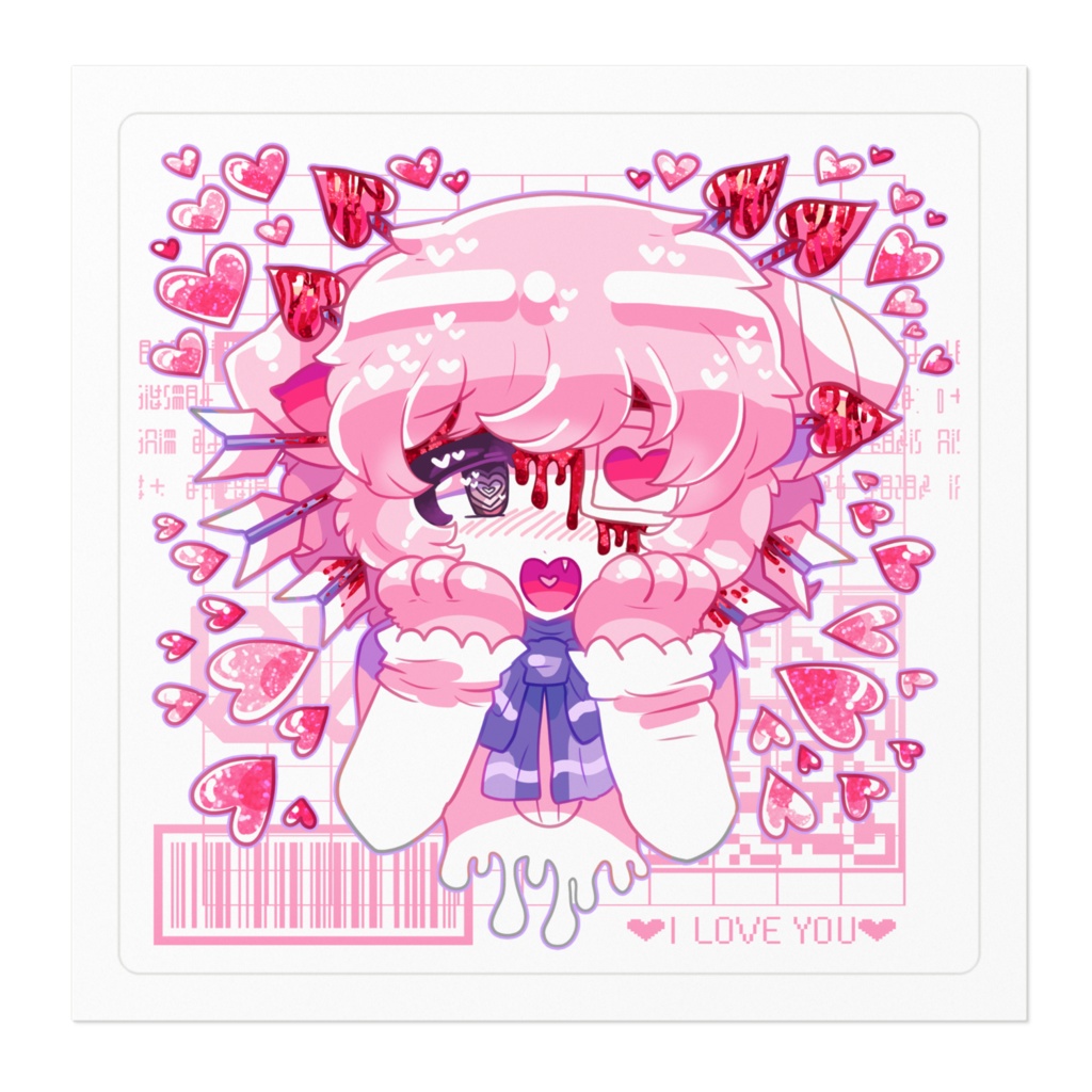 マカロン 恋の矢 ステッカー