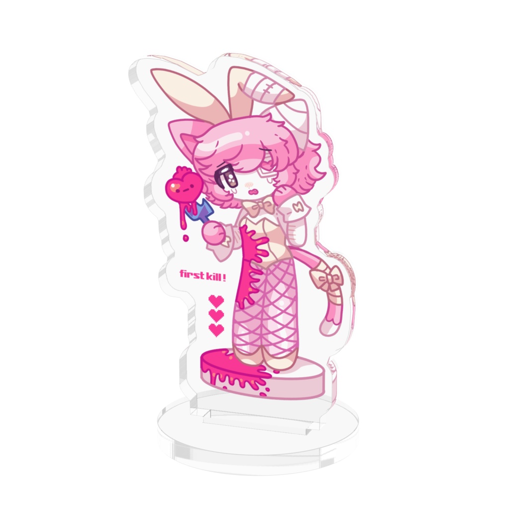 マカロン 白バニー アクリルフィギュア