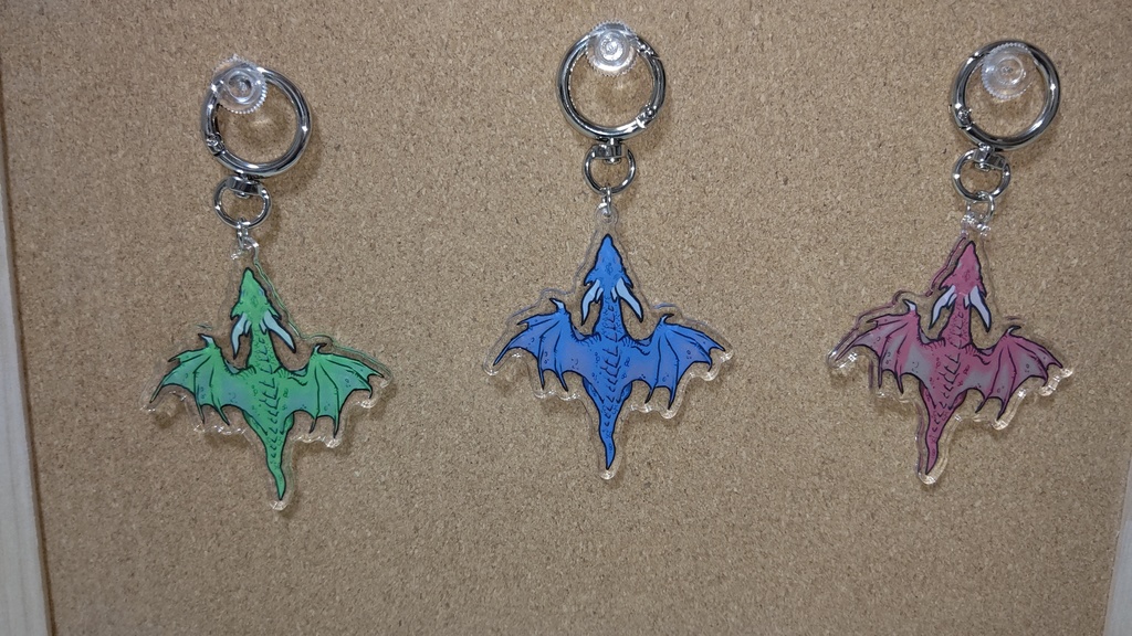 ドラゴンせなかとおなかアクキー